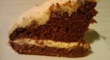 Photo recette Gâteau à la noix de coco et chocolat